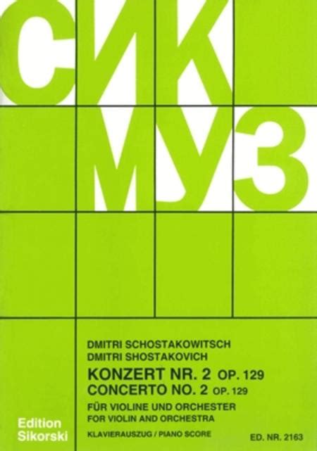 Violin Concerto No. 2, Op. 129 - Violin/Piano